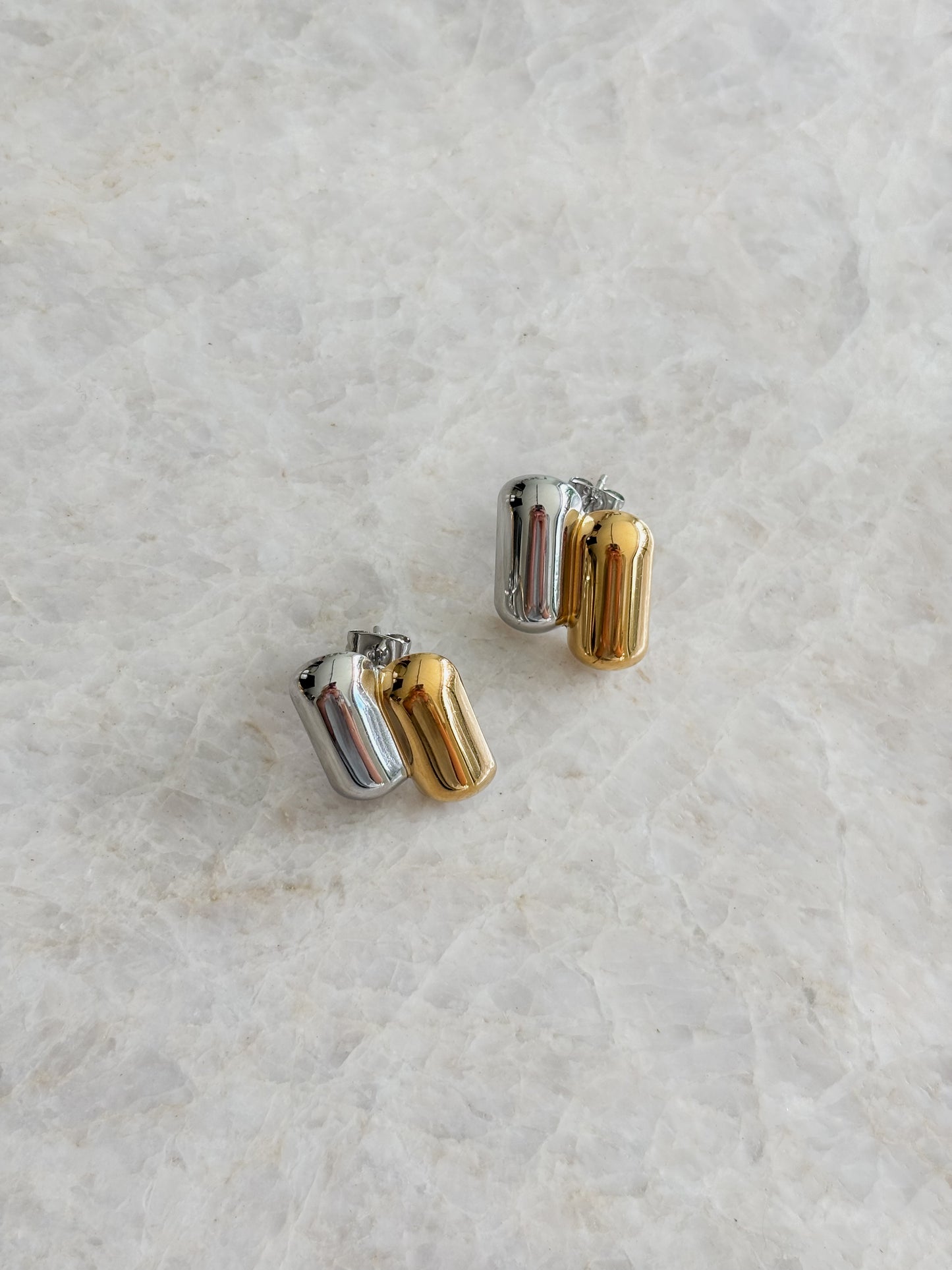 Silver & gold studs
