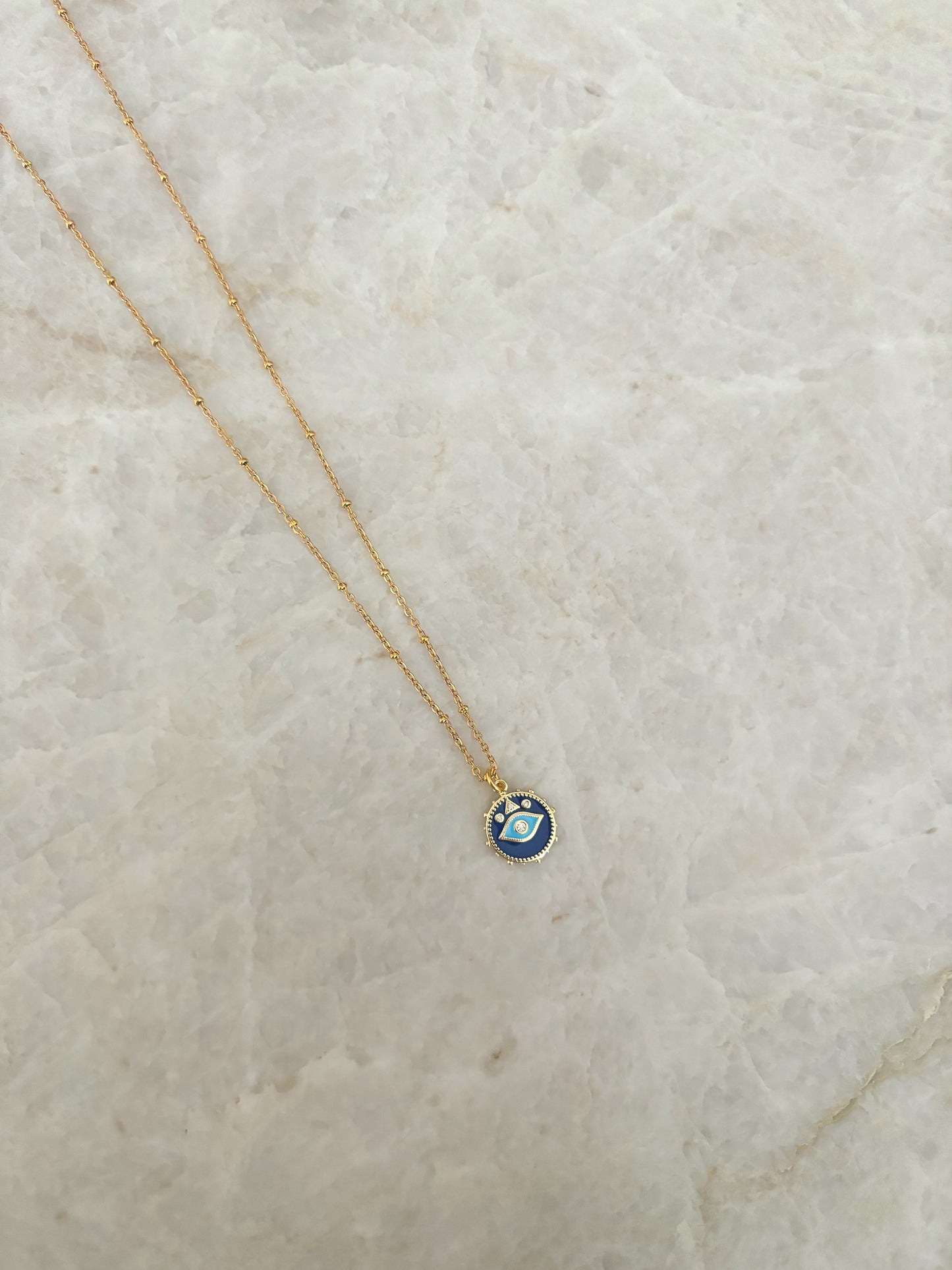 Lucky eye necklace - blue