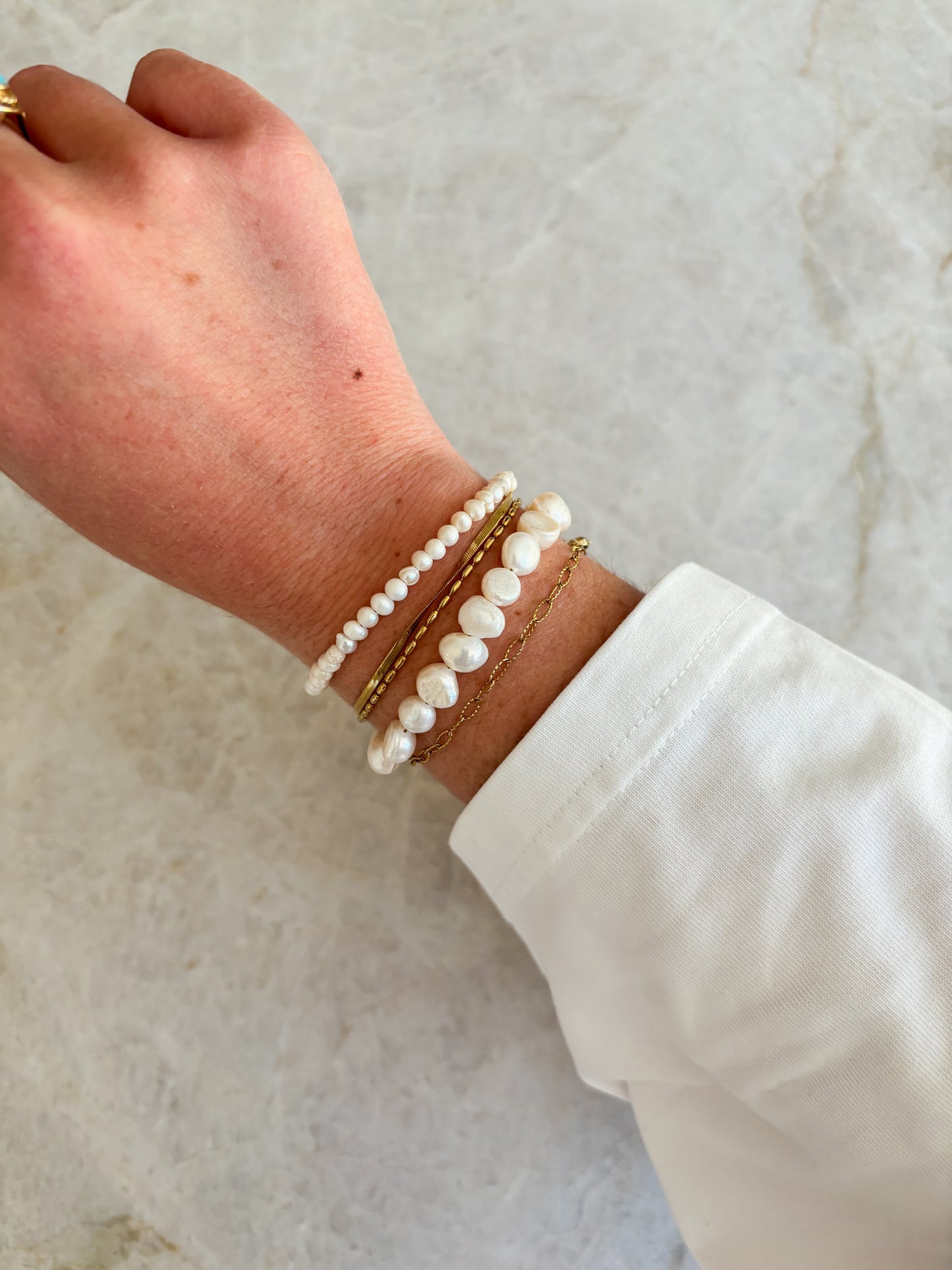 Parelmoeren armband - grof