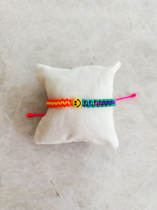 Fluo smiley bracelet