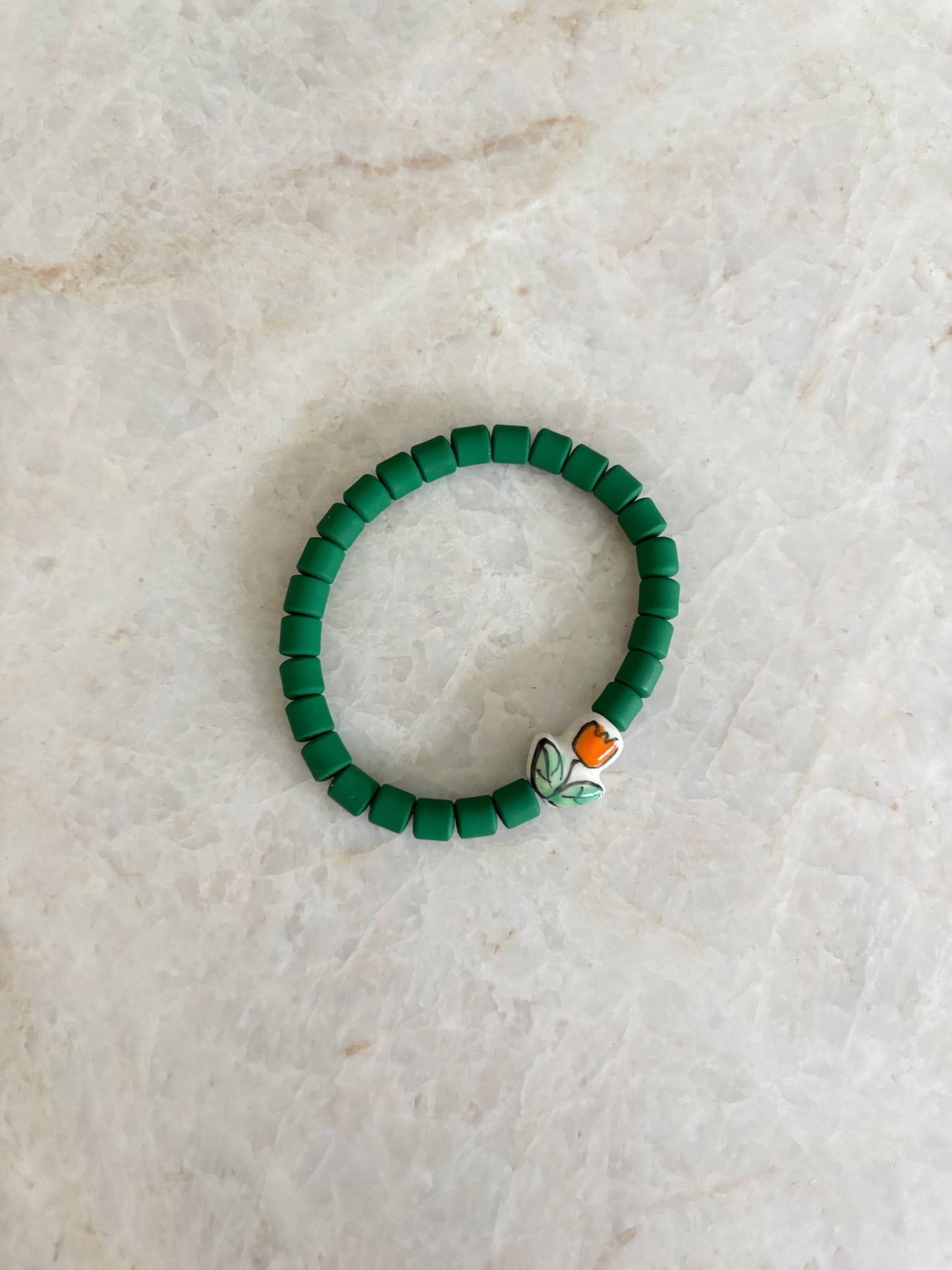 Tulip bracelet - green