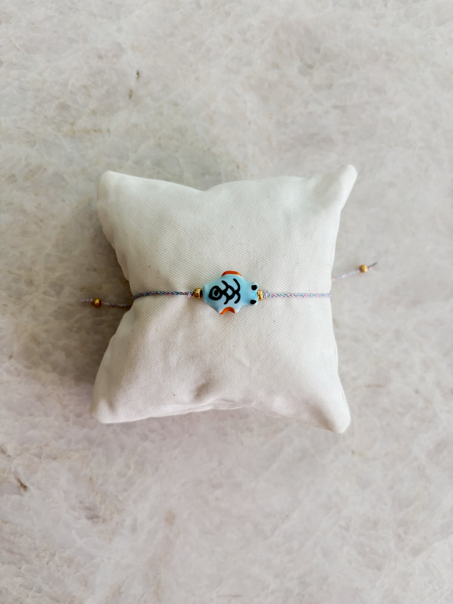 Fish bracelet - light blue