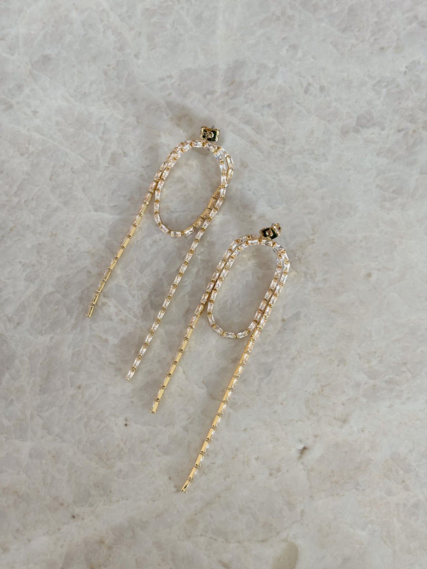 Strass earrings - knot