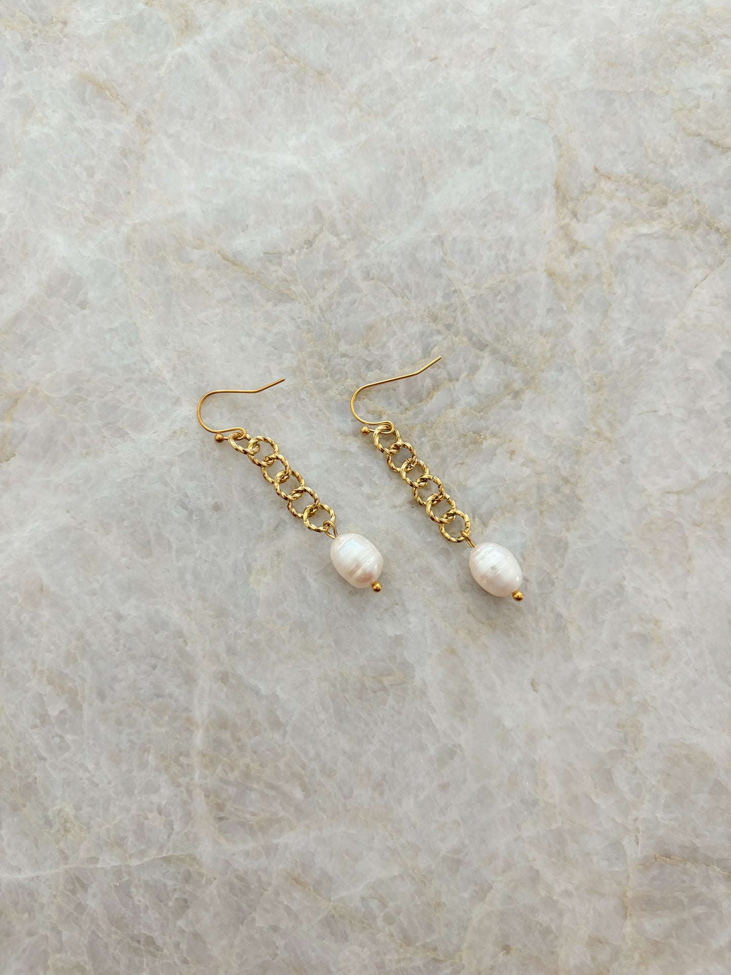 Chunky pearl earrings