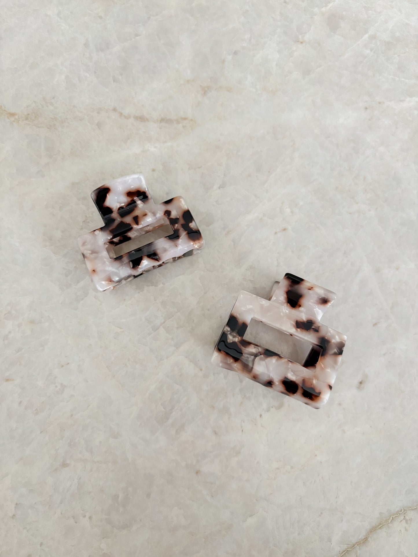 Squaire hairclip - tortoise brown
