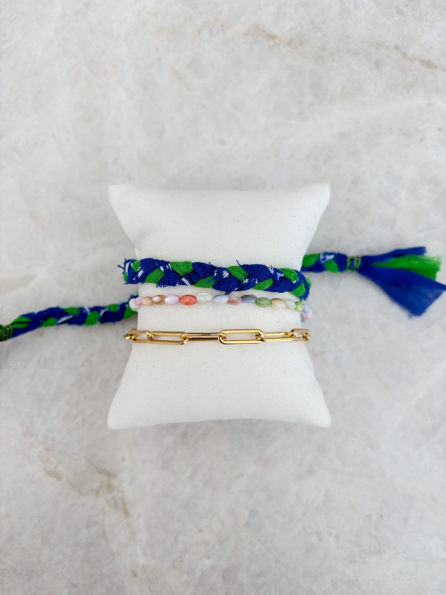 Bandana bracelet - blue/green
