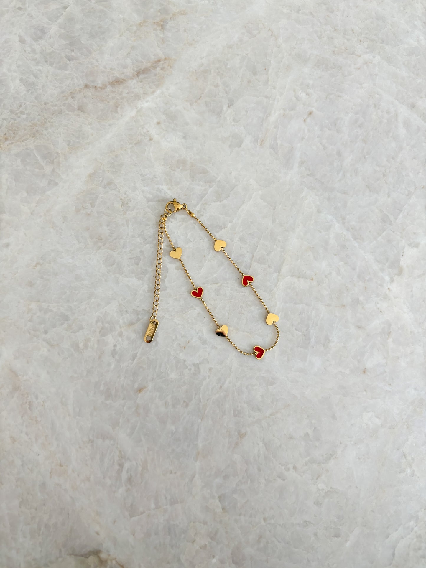 Red heart bracelet