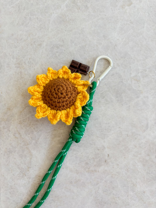 Bag charm sunflower