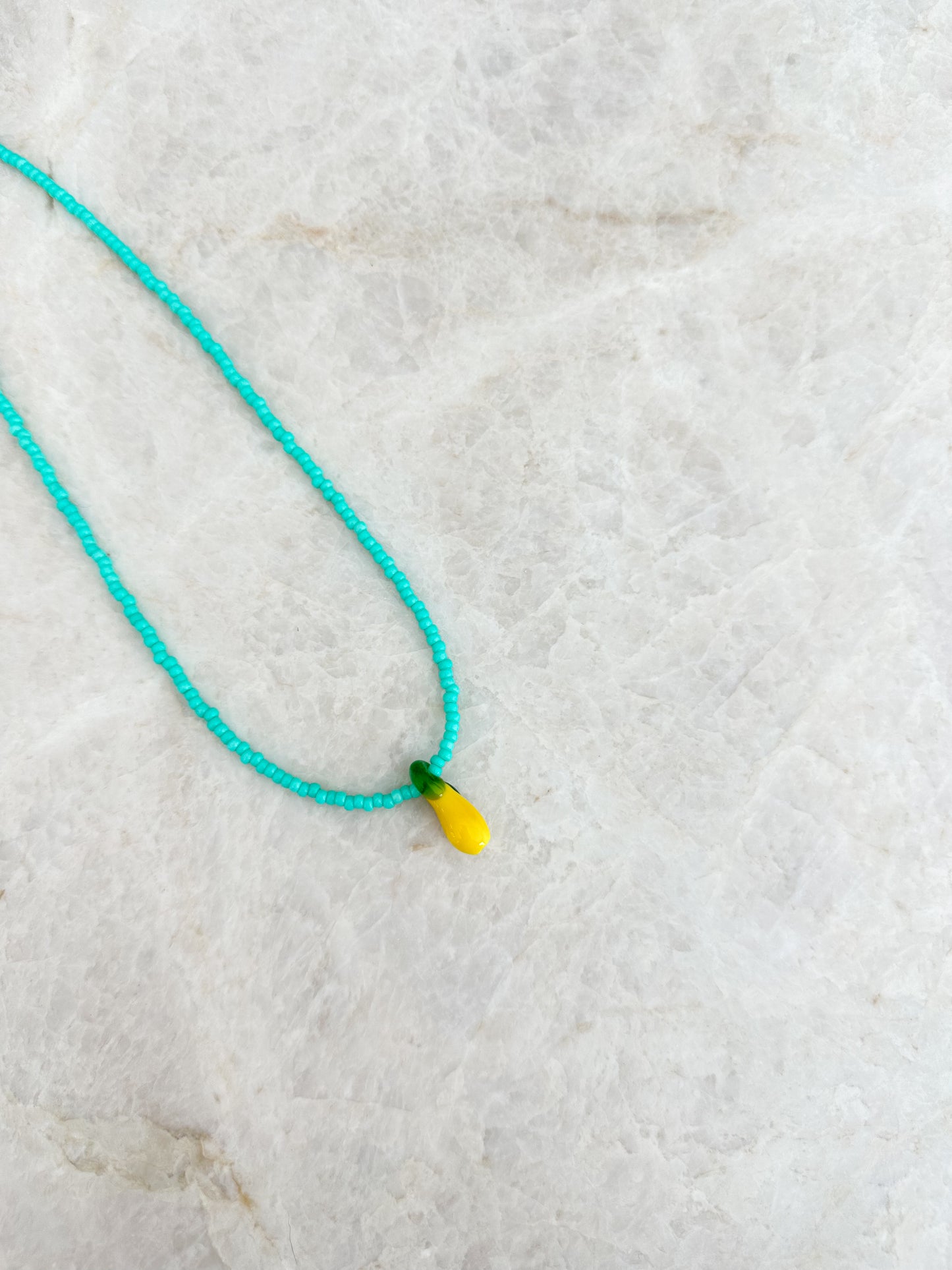 Lemon necklace - blue