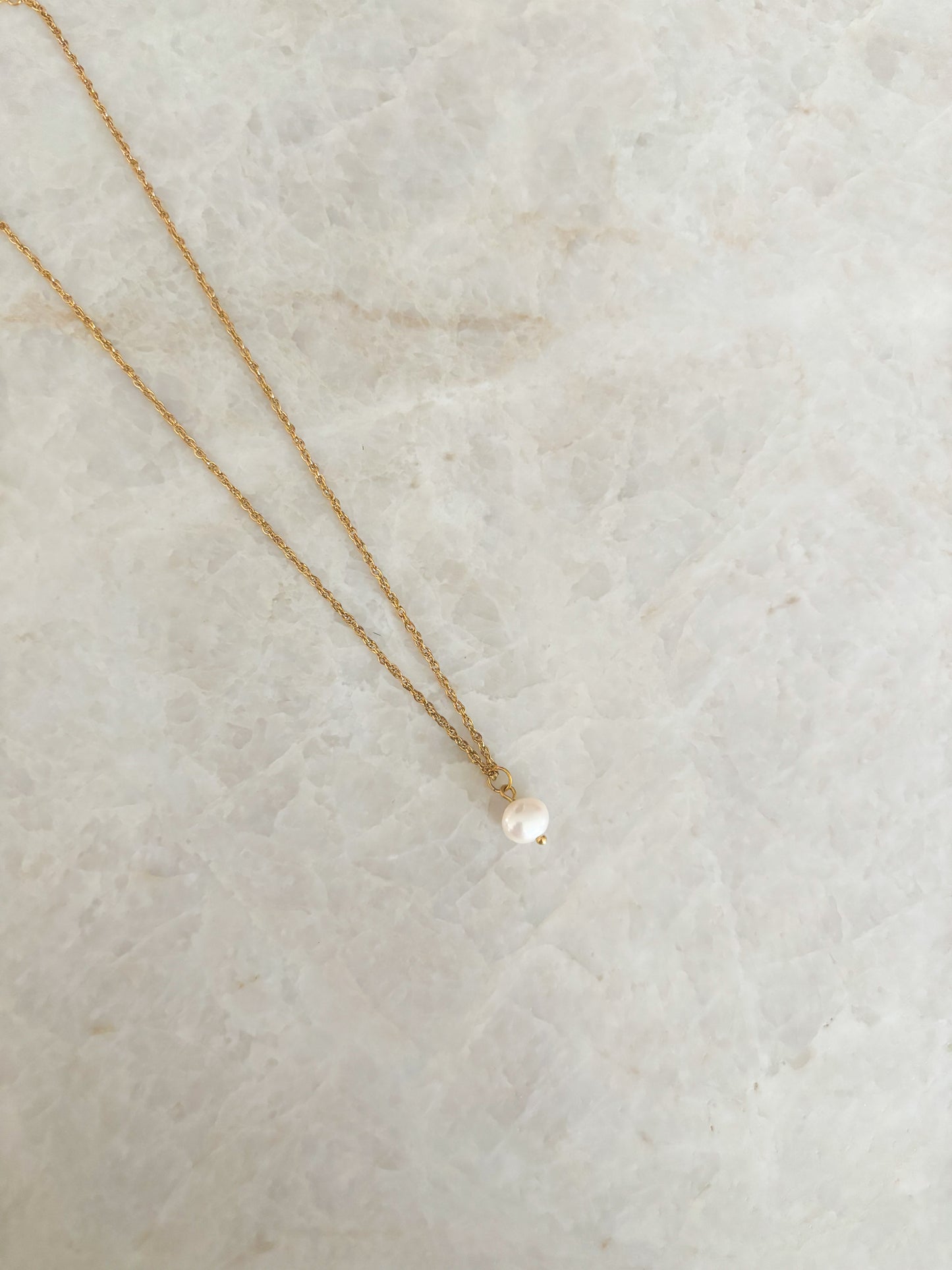 Pearl charm necklace
