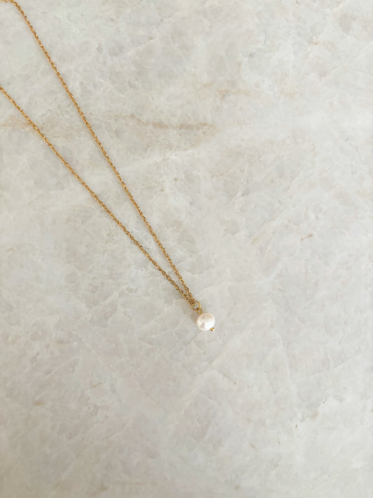 Pearl charm necklace