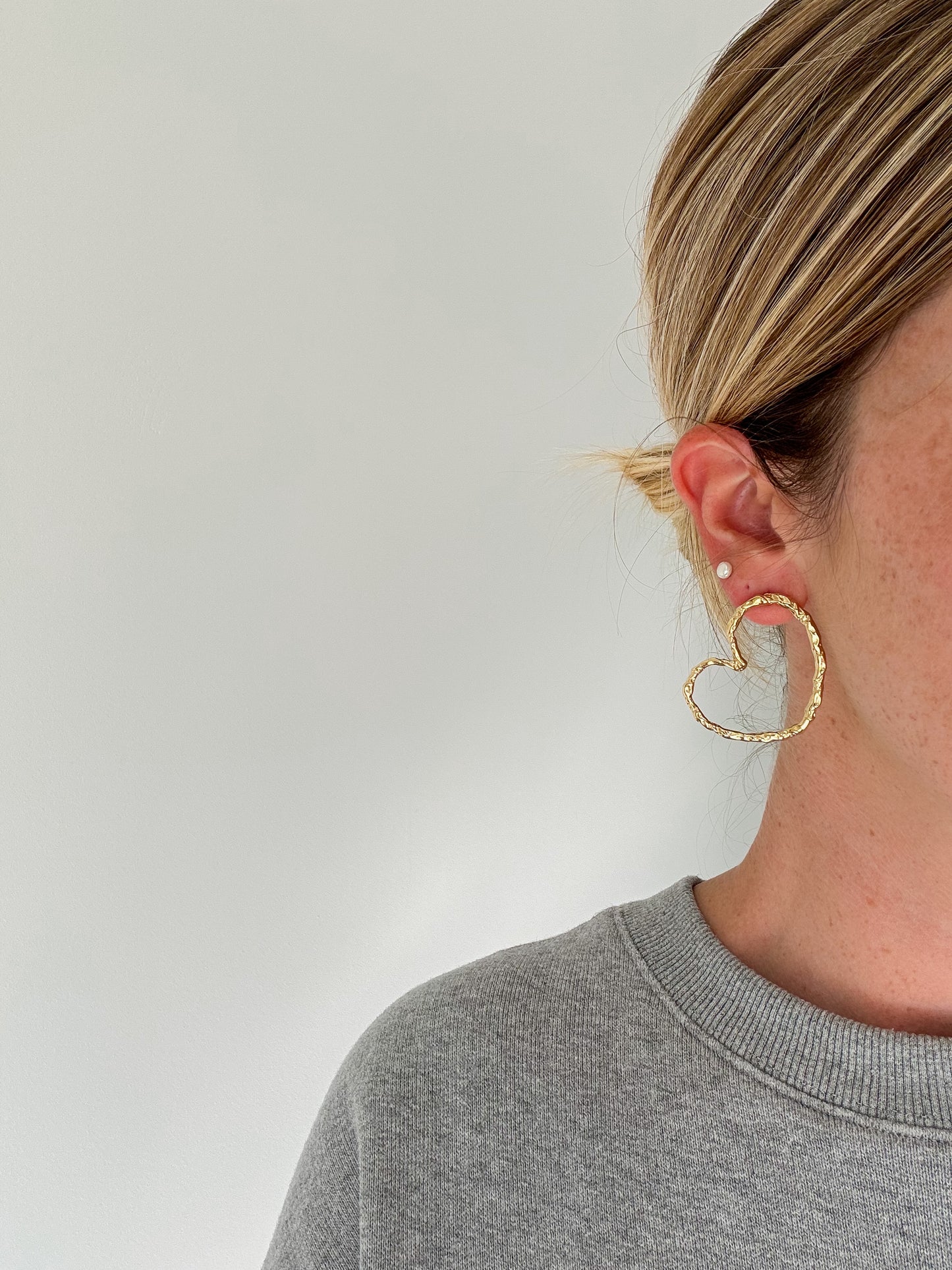 Heart studs xl
