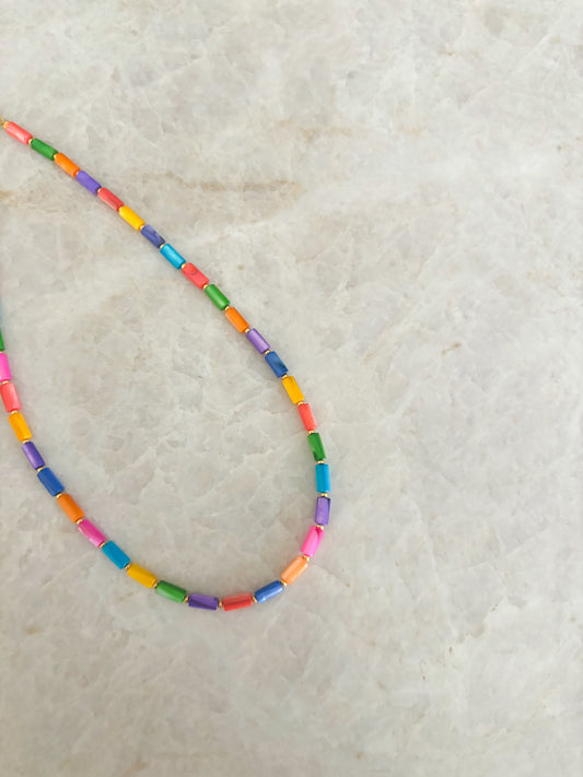 Colourful shell necklace