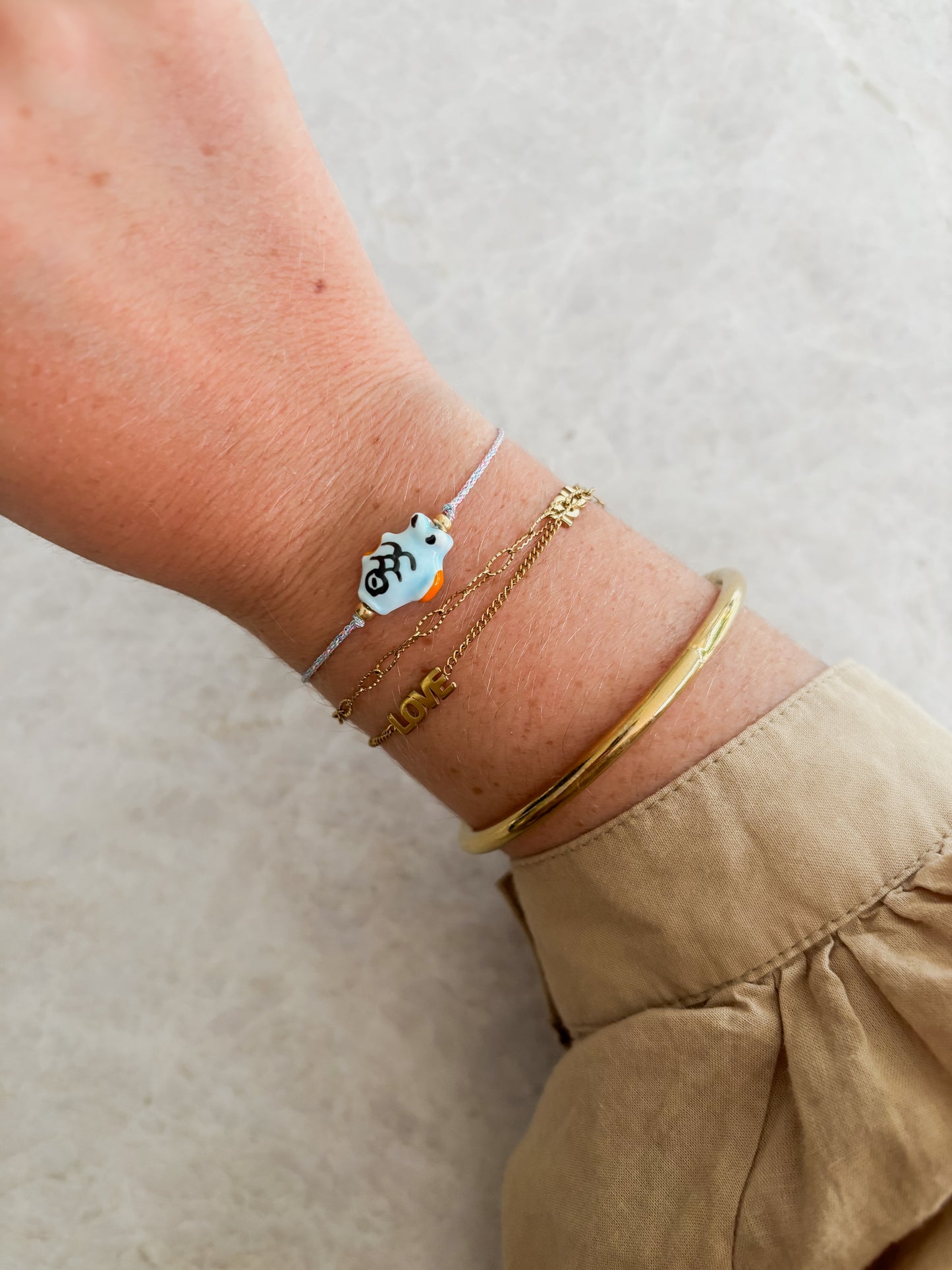 Fish bracelet - light blue