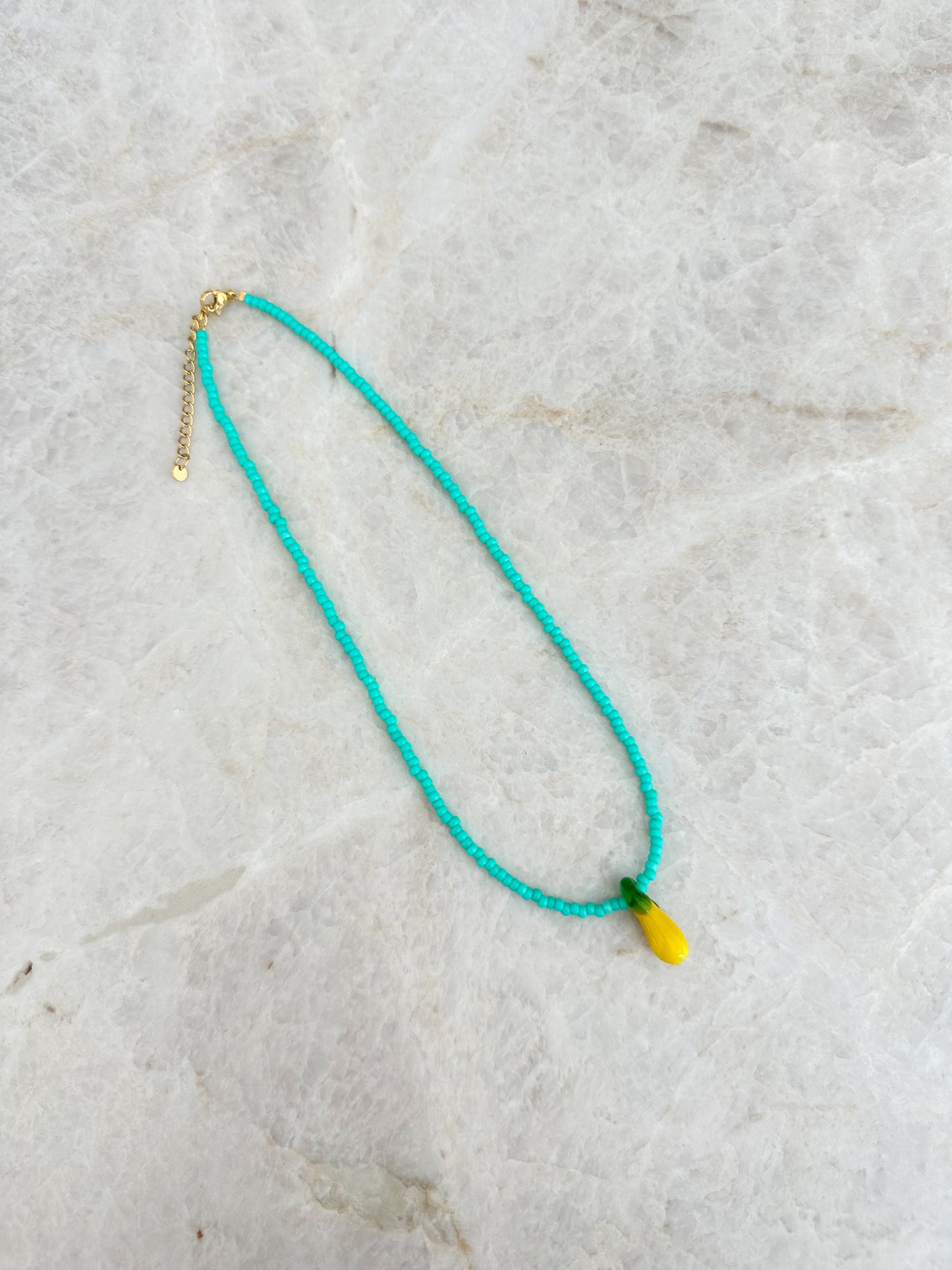 Lemon necklace - blue