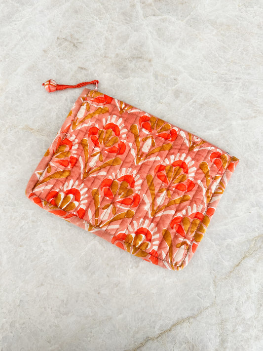 Pouch small - pink/orange