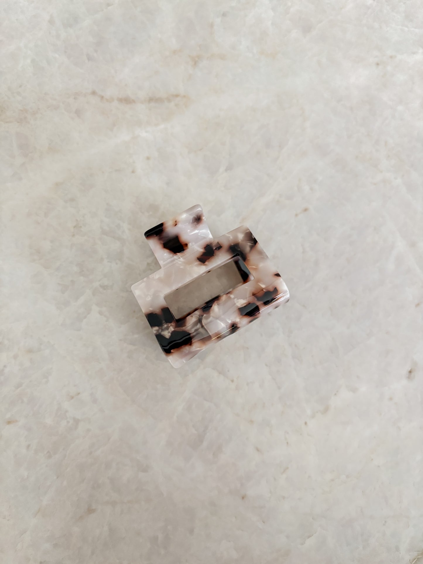 Squaire hairclip - tortoise brown
