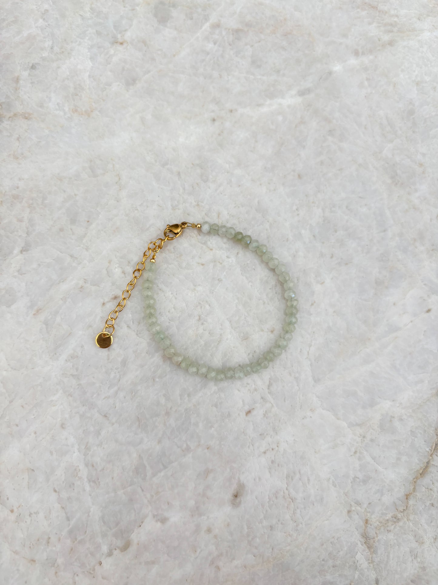 Facet armband - groen effen
