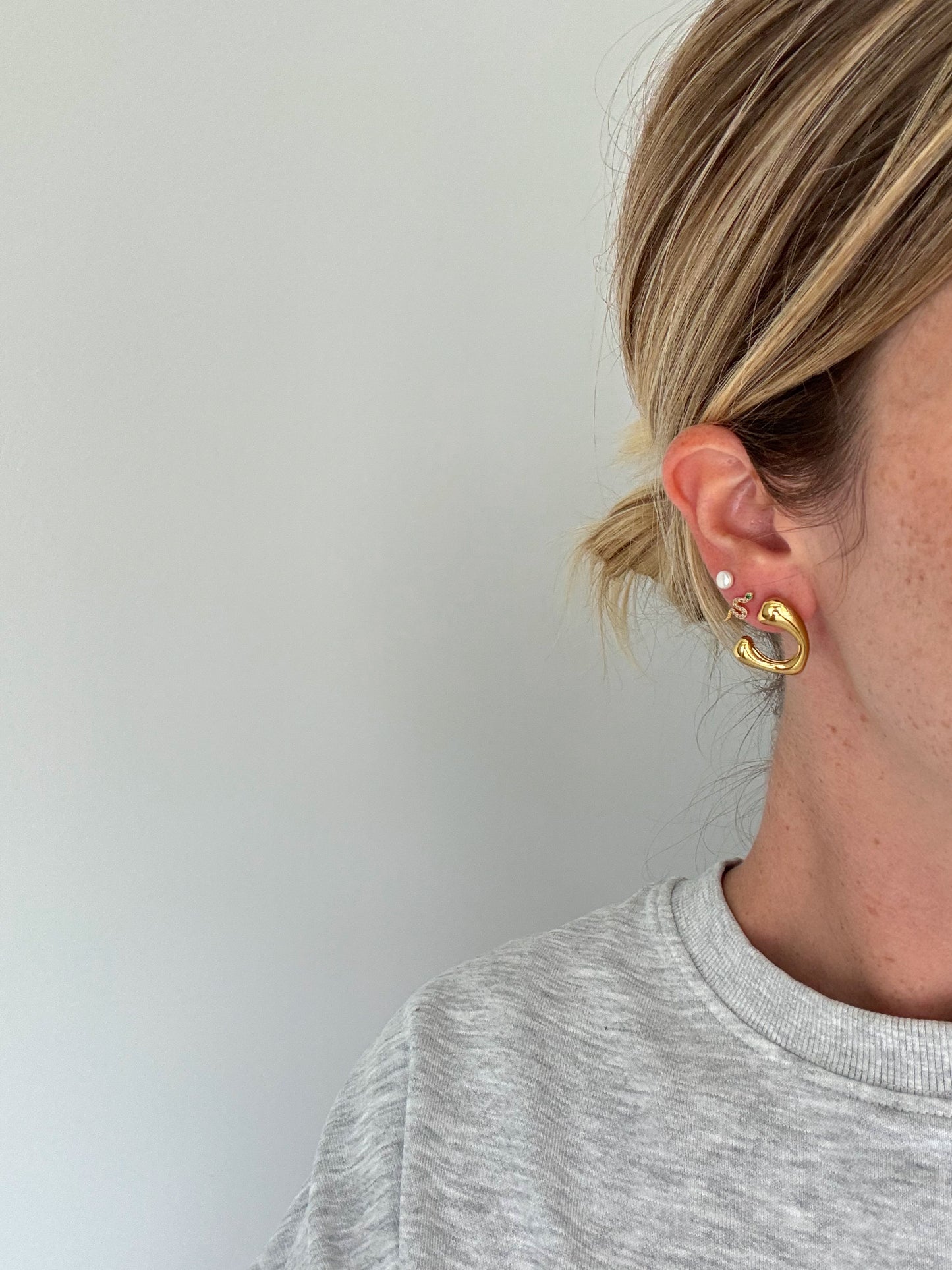 Heart-shaped studs