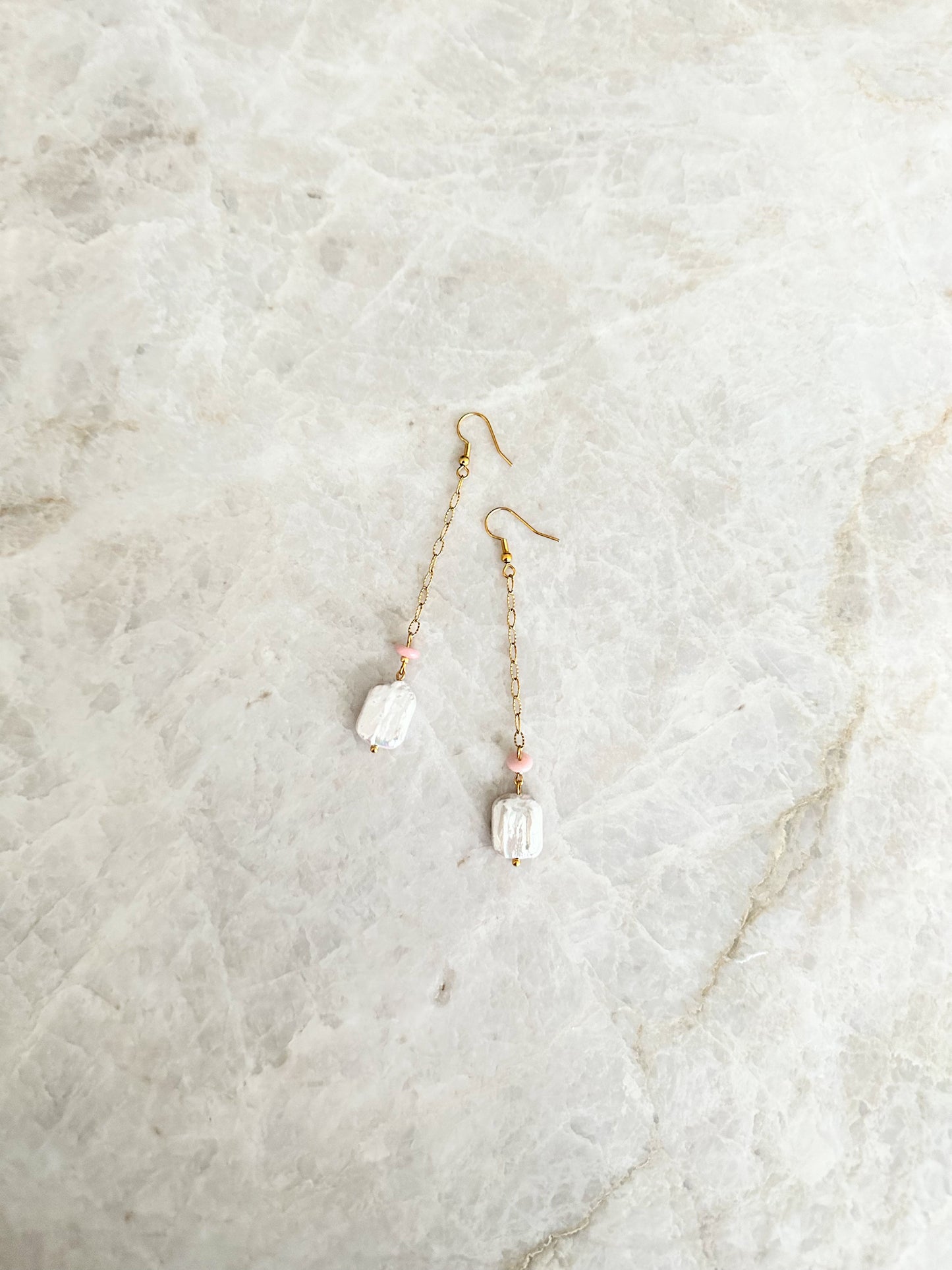 Pearl - pink earrings