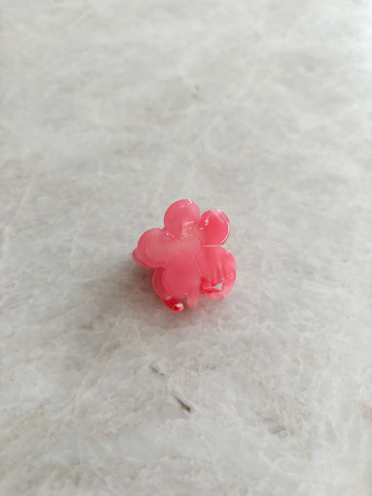 Flower mini hairclip - pink