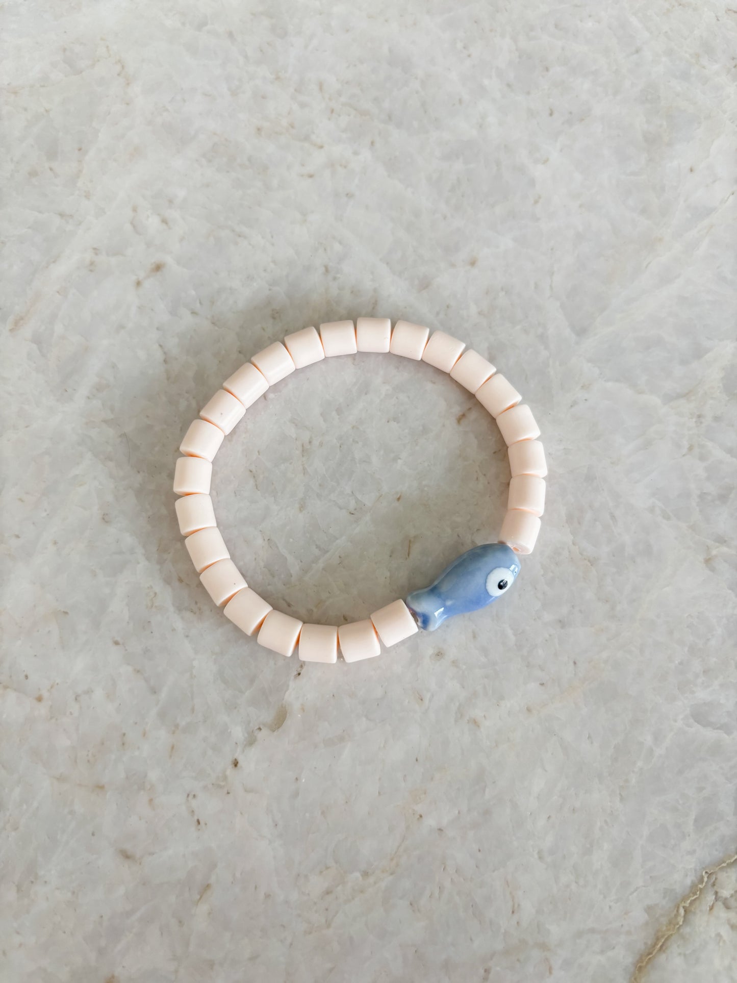 Fish bracelet - cream