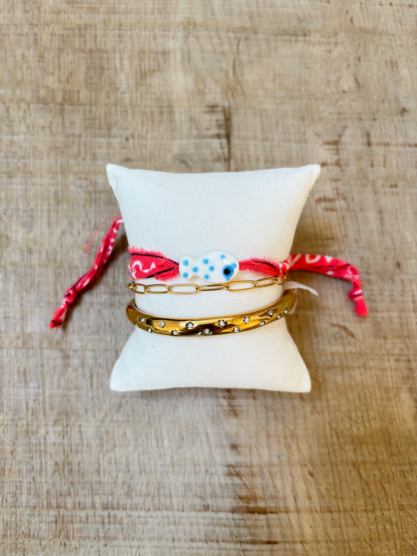 Vis armband - wit