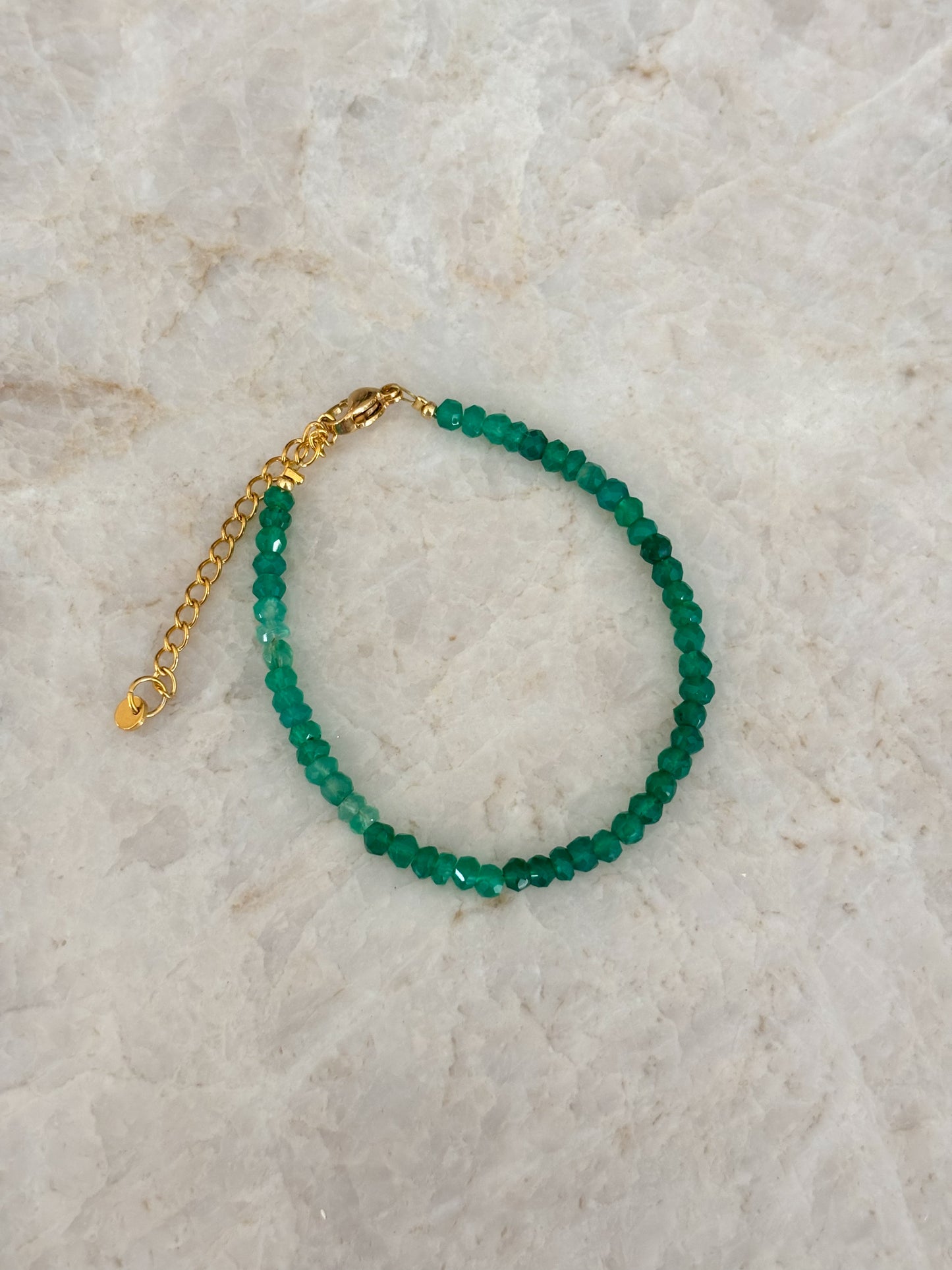 Facet bracelet - green