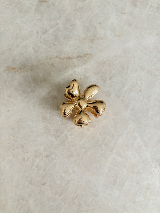 Flower hairclip gold