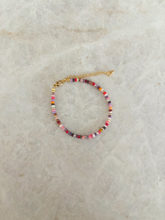 Pink rainbow bracelet