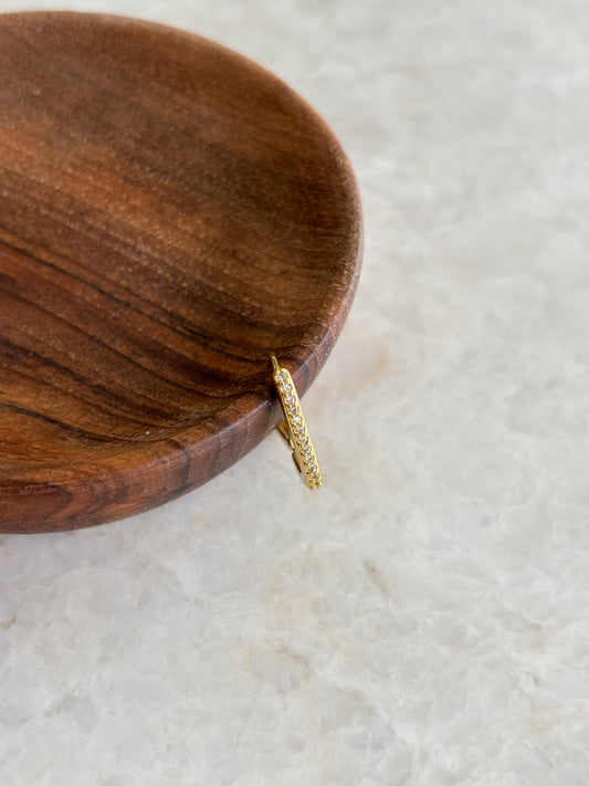 Oval diamond hoop
