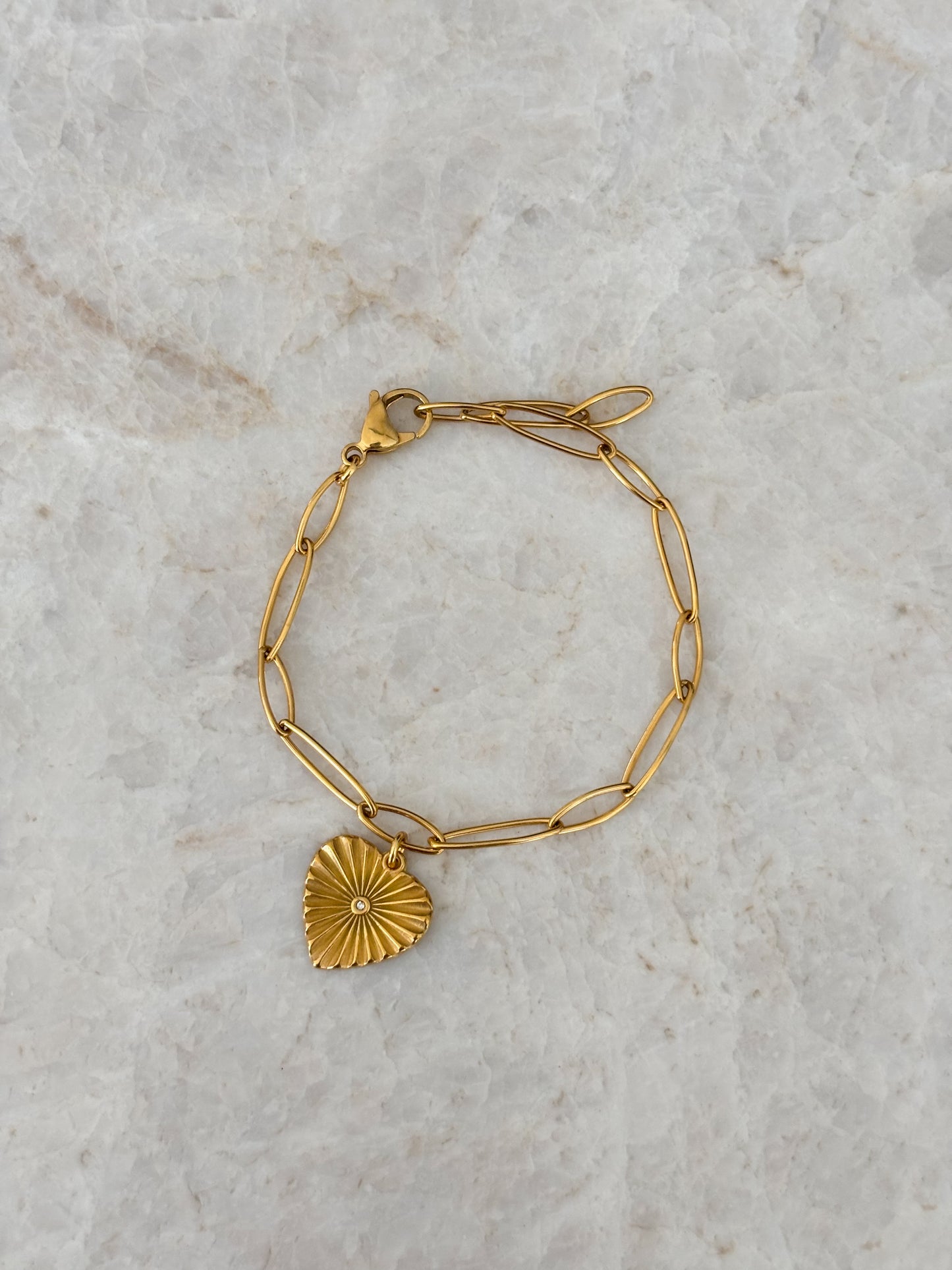 Heart charm bracelet