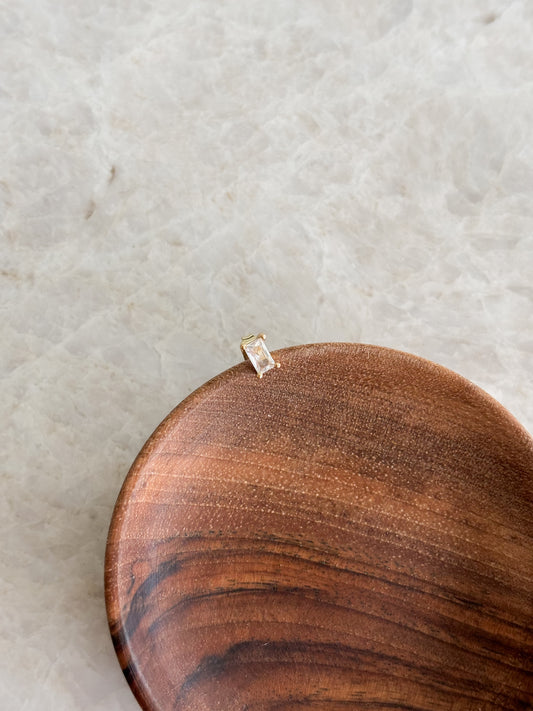 Cube stud - white