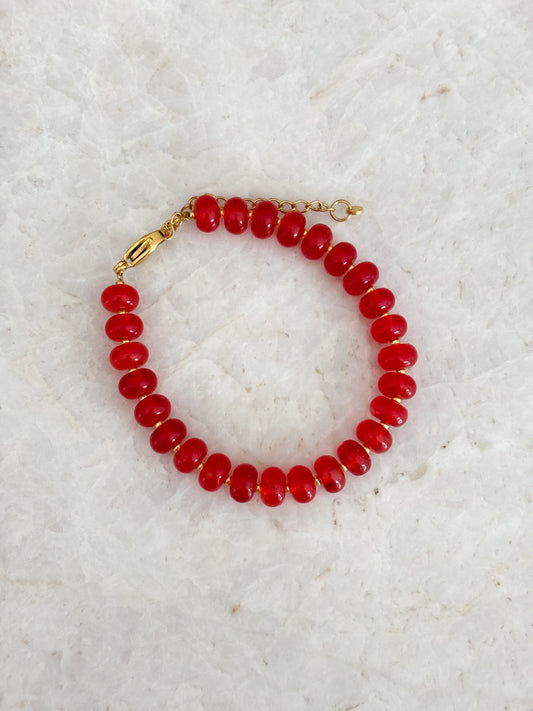 Liva bracelet - rust brown