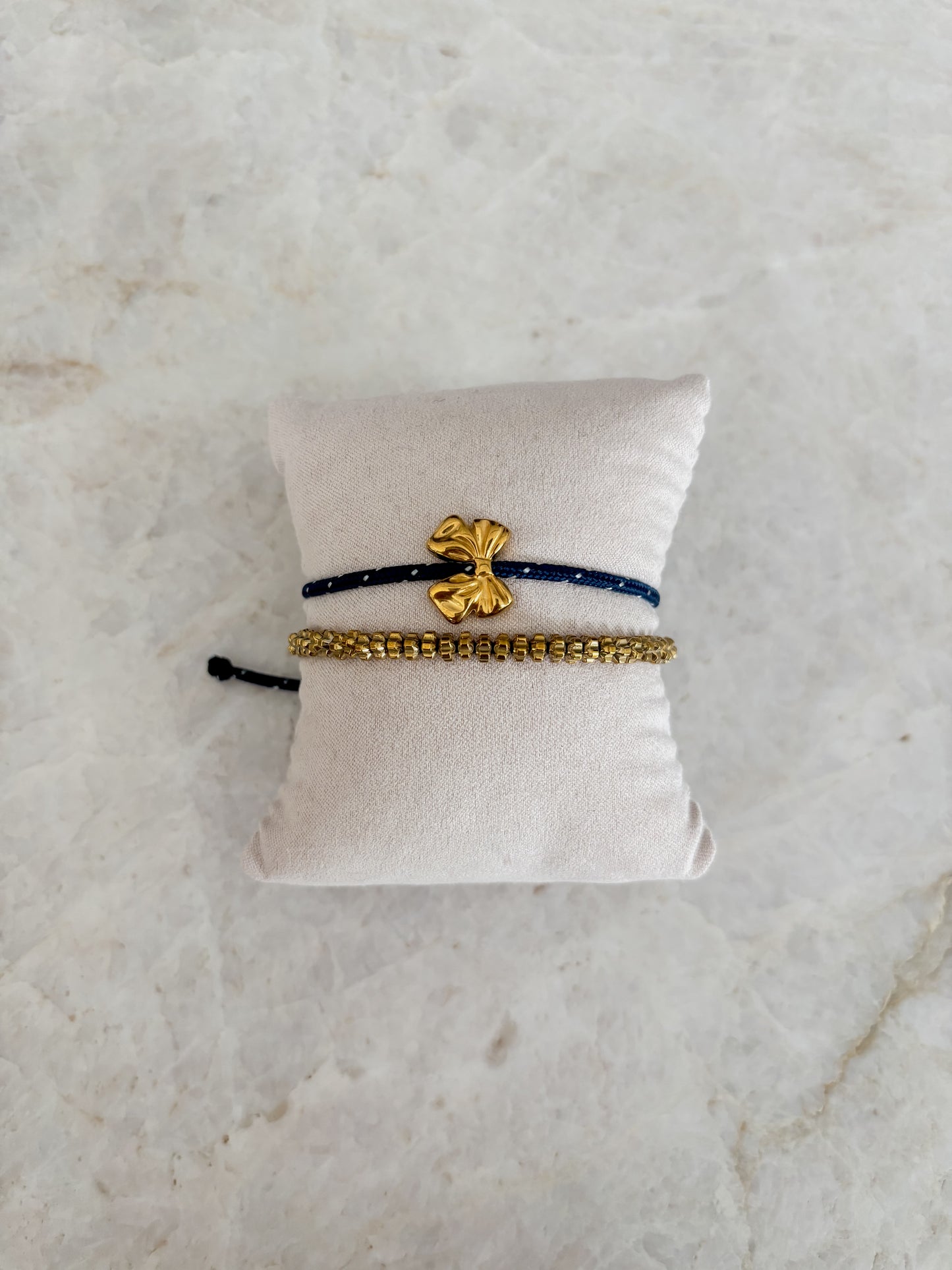 Bow bracelet - dark blue