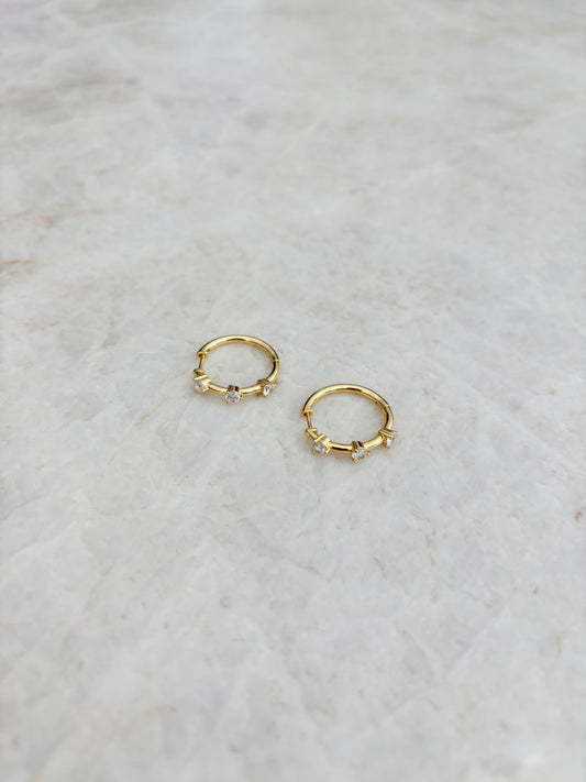 3 diamond hoops