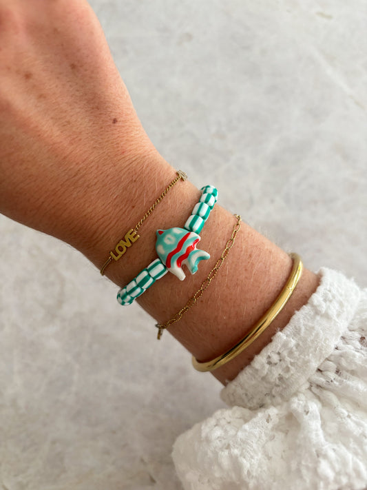 Fish bracelet - green