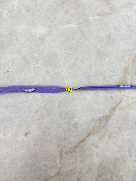Smiley armband - paars
