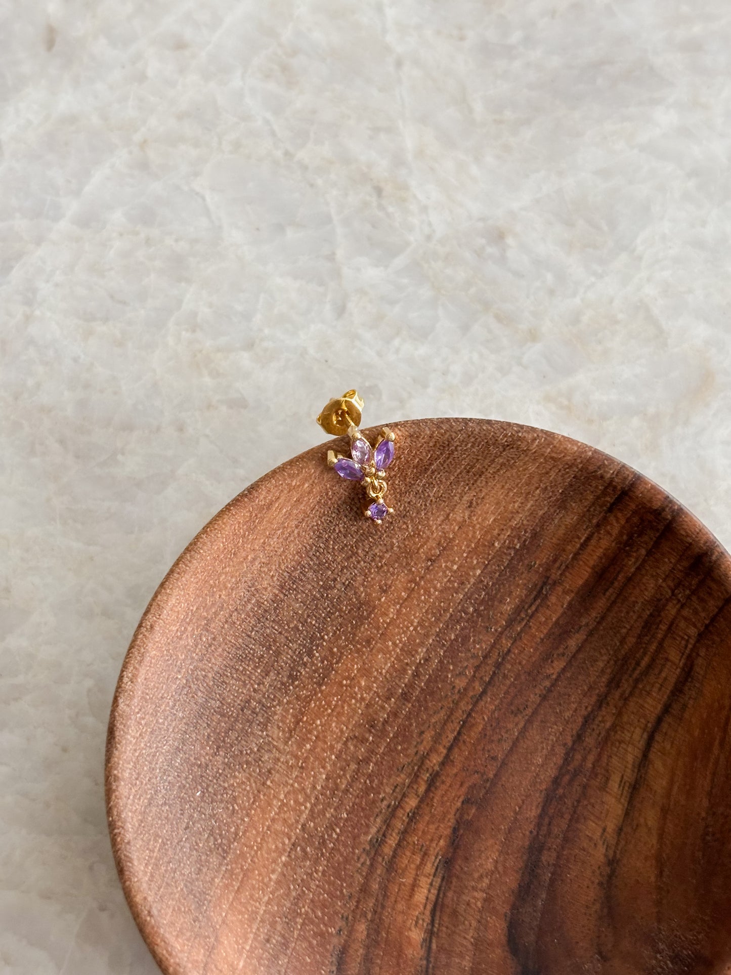 Charm stud - lila