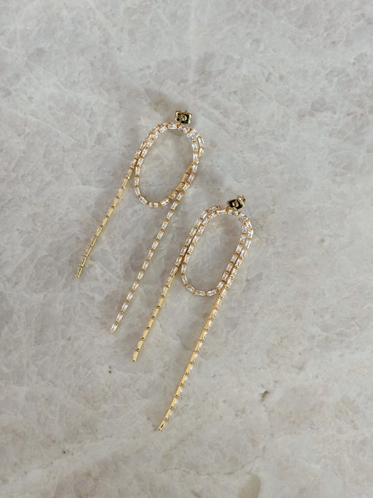 Strass earrings - knot