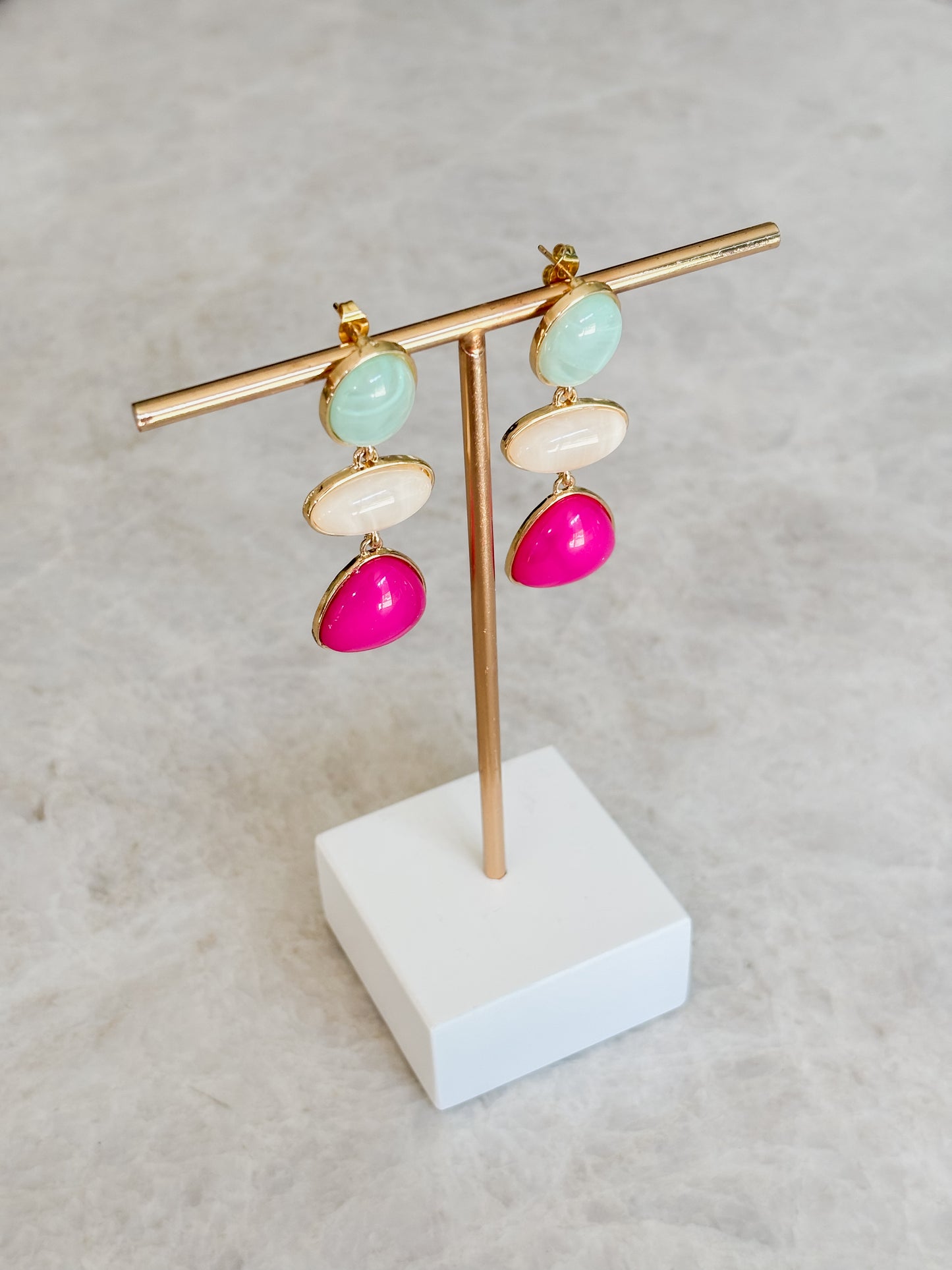 Earrings - pink