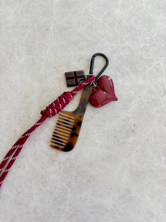 Bag charm heart