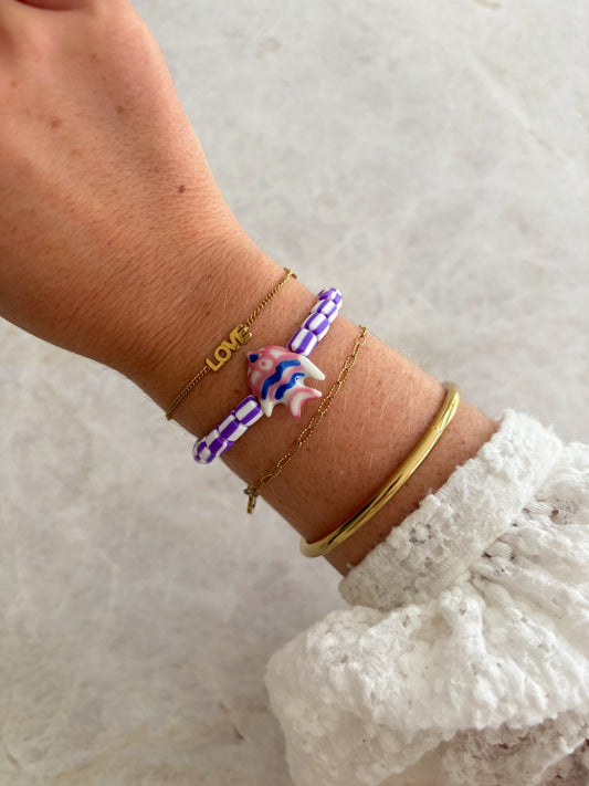 Fish bracelet - purple