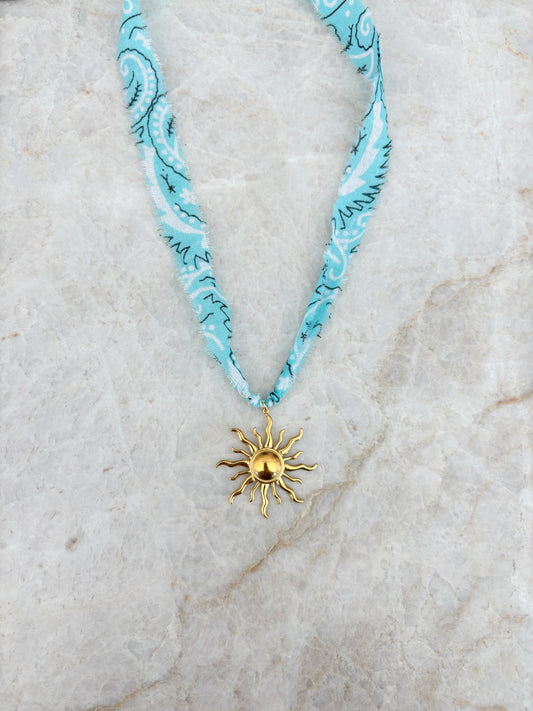 Bandana halsketting - blauw