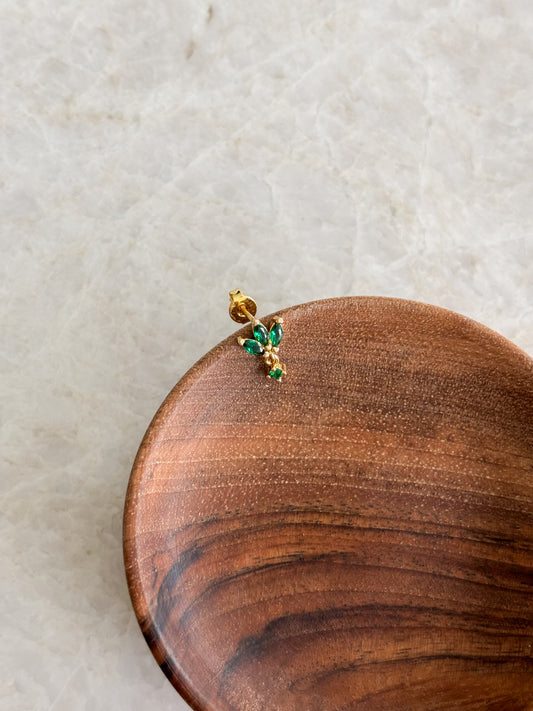 Charm stud - green