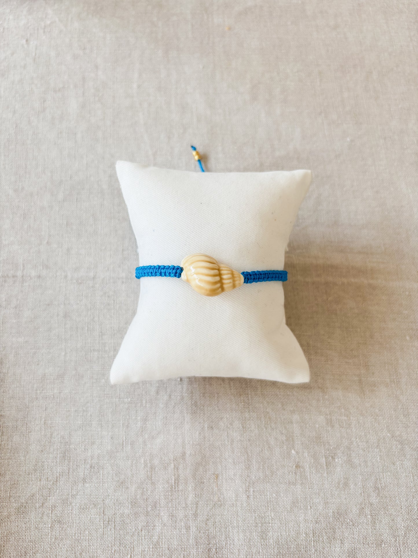Schelp armband - blauw