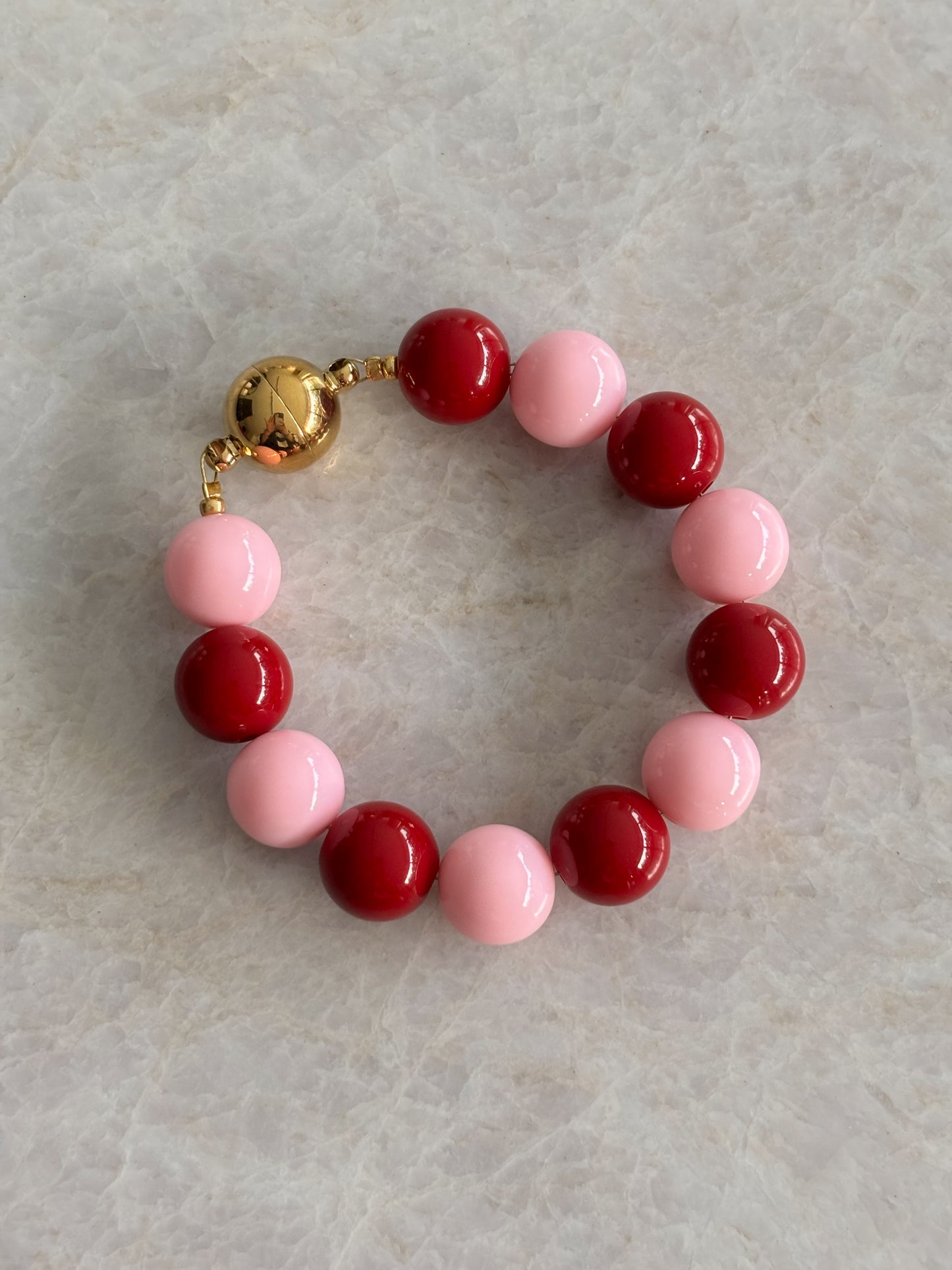 Lolo bracelet - pink & red