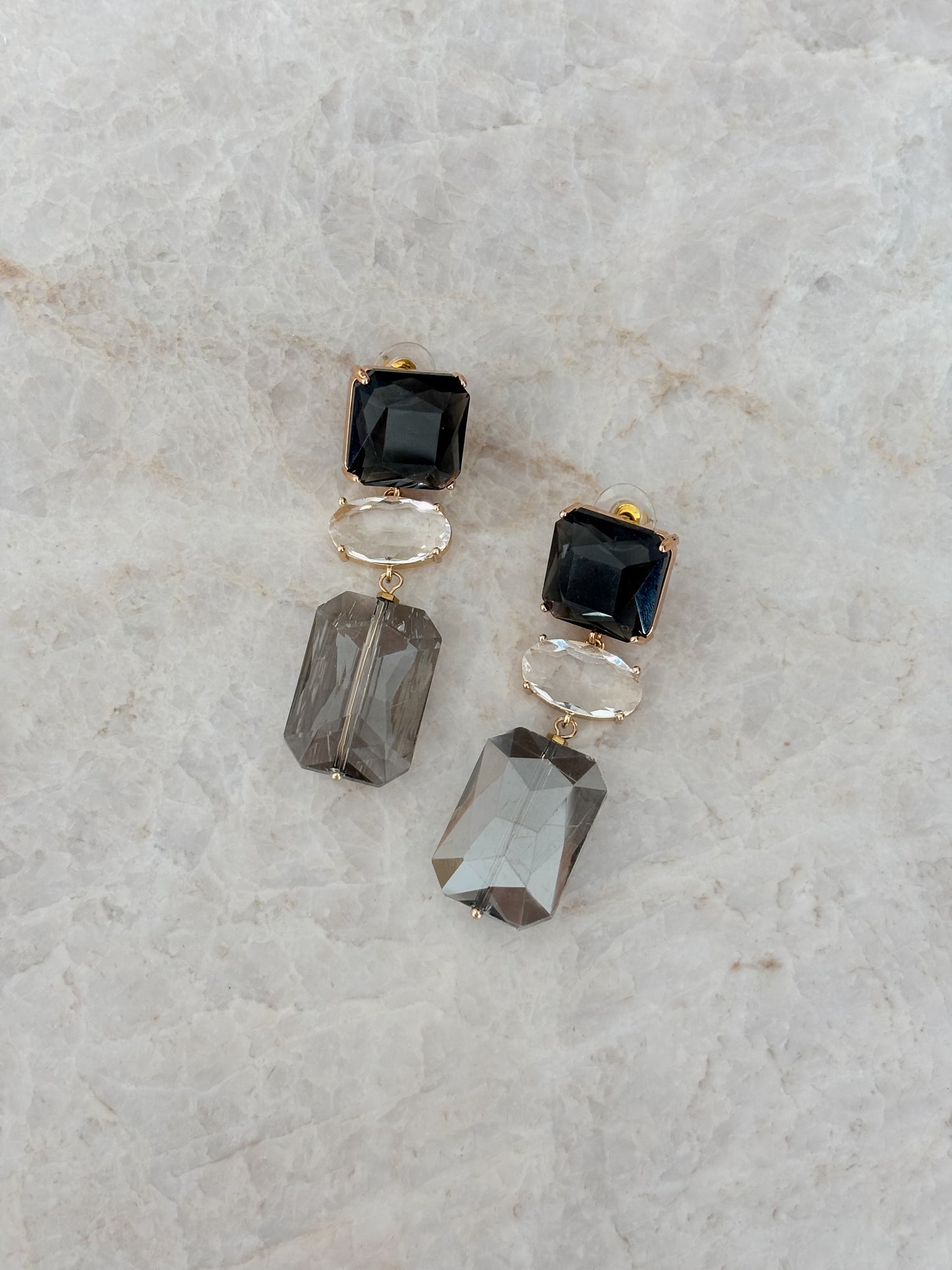 Party studs - grey & black