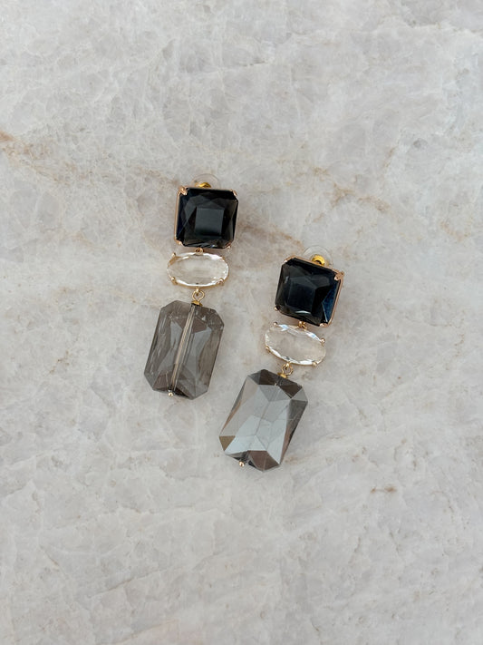 Party studs - grey & black