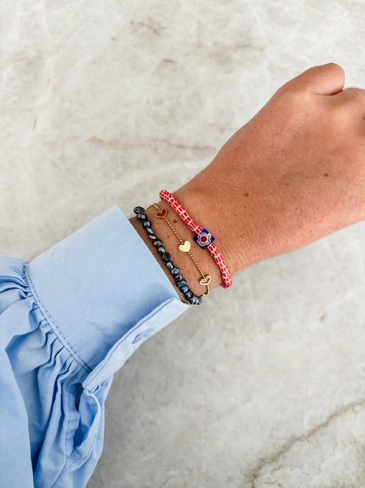 Red heart bracelet